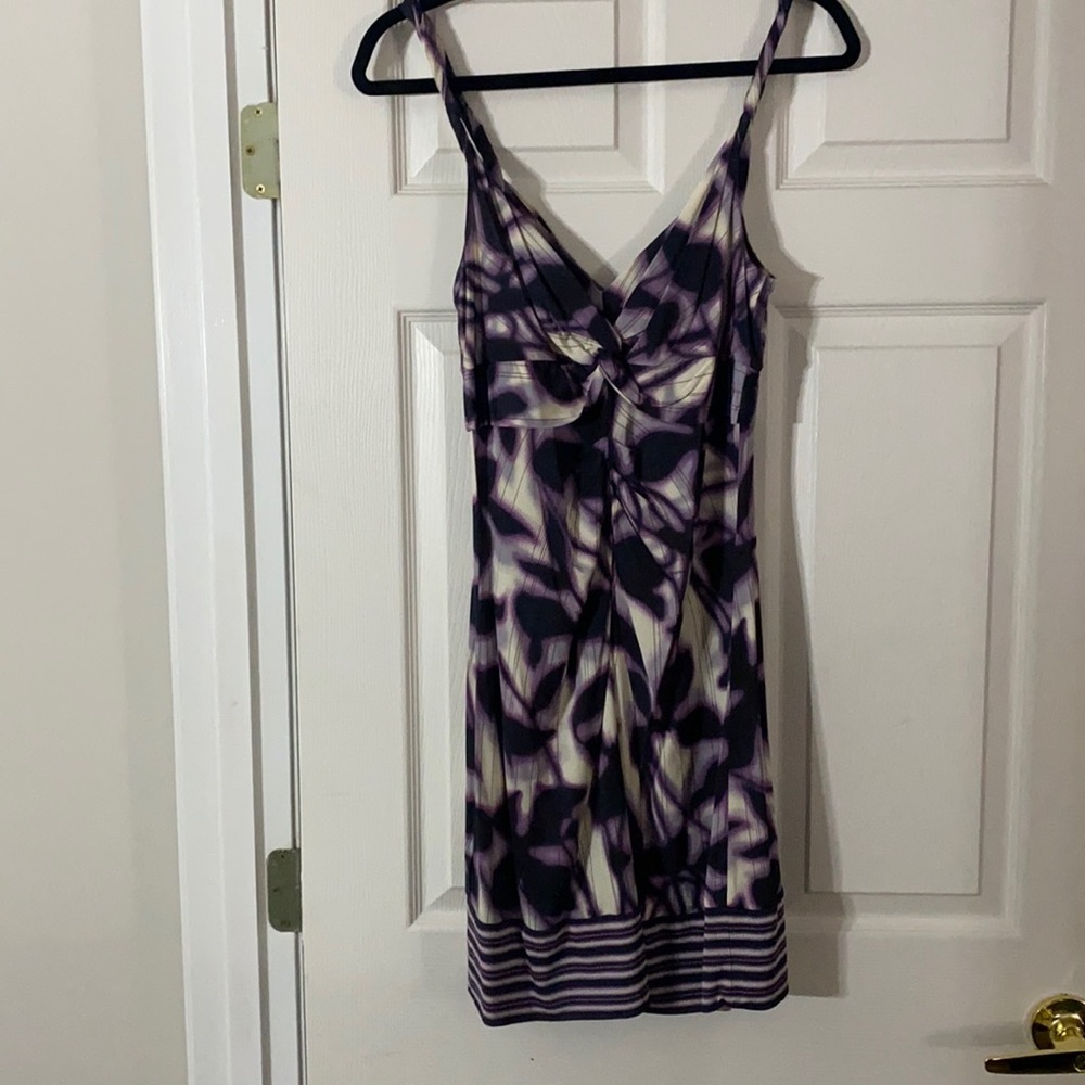 BCBG MaxAzria purple floral jersey dress - small